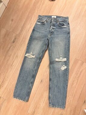 Zara Distressed  Blue Denim Jeans